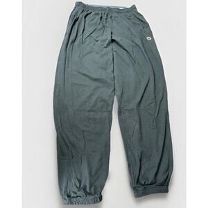 Vintage Champion Reverse Weave Sweatpants Mens L Black Fleece Drawstring Sports